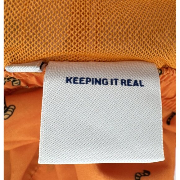 Jack and Jones Swim Shorts Men's Flame Orange Tiger Motif - Size Large - Picture 9 of 11